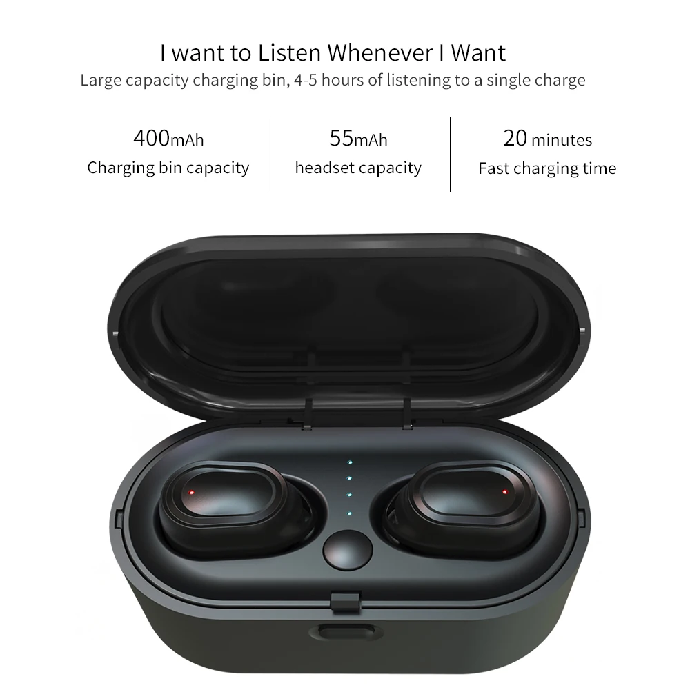 ANRY True беспроводные наушники Bluetooth 5 0 in-Ear 3D стерео TWS авто-пара гарнитуры с