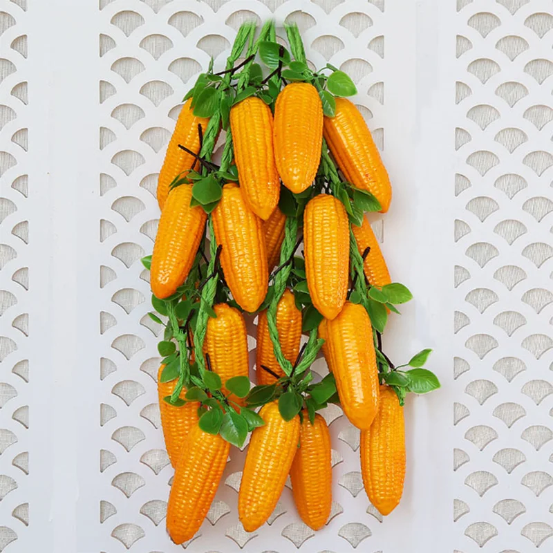 Искусственные фигурки кукурузы из искусственной кожи, имитация кукурузы, растительные модели, аксессуары для украшения дома, миниатюрное украшение для ресторана, ремесла