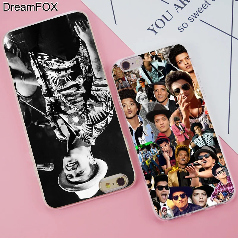DREAMFOX K035 Bruno Mars музыкант Мягкий силиконовый чехол из ТПУ для Apple iPhone X XR XS Max 8 7 6 S плюс