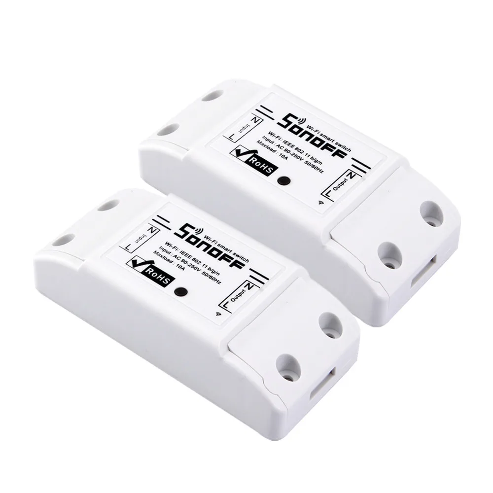 2pcs 12 шт sonoff базовый Wifi переключатель универсальный для умного дома Wifi переключатель Модуль Автоматизации таймер Diy пульт дистанционного управления для iphone ios - Комплект: 2pcs