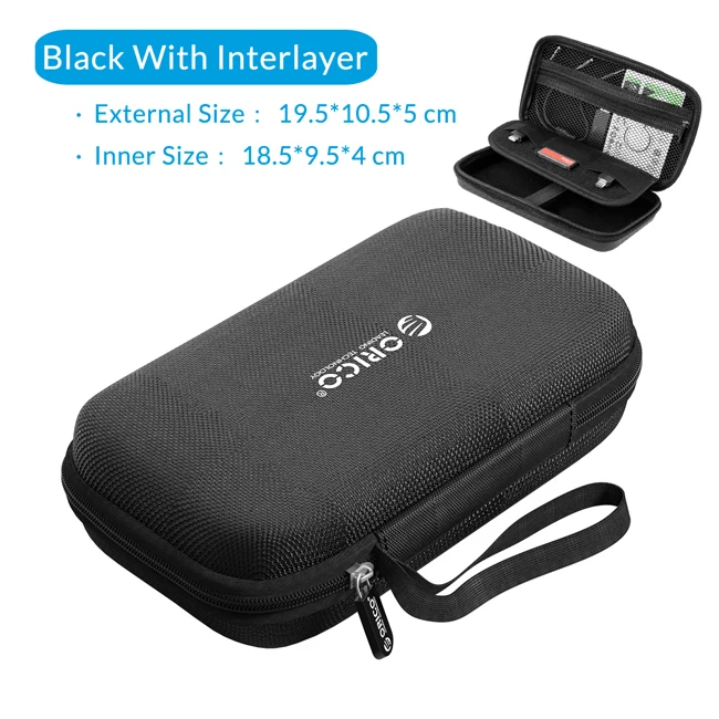 Чехол ORICO HDD power Bank чехол для 2,5 жесткого диска USB кабель для внешнего хранения чехол для SSD, HDD коробка для хранения - Цвет: PH-A30-Black