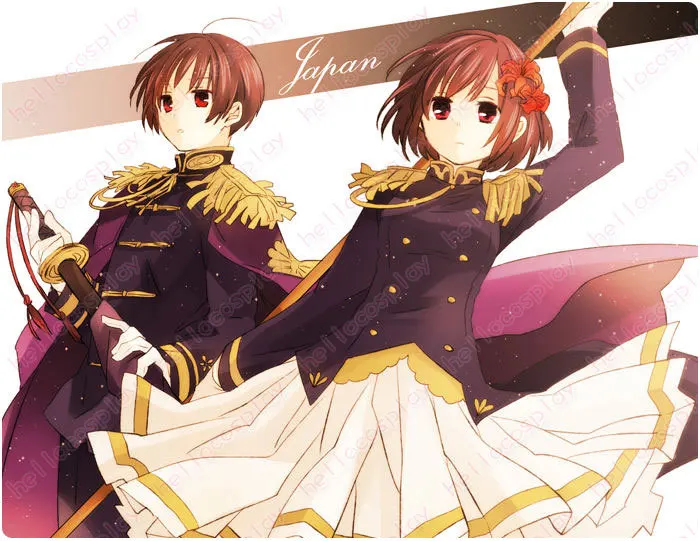 Японское аниме наряд Axis Powers Hetalia Япония Косплей черная Униформа Новинка H008