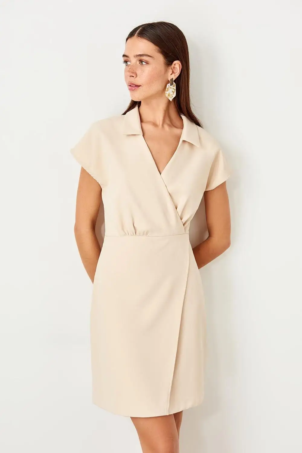 Trendyol Индиго платье с поясом и карманами TWOSS19ST0170|Женские платья| |