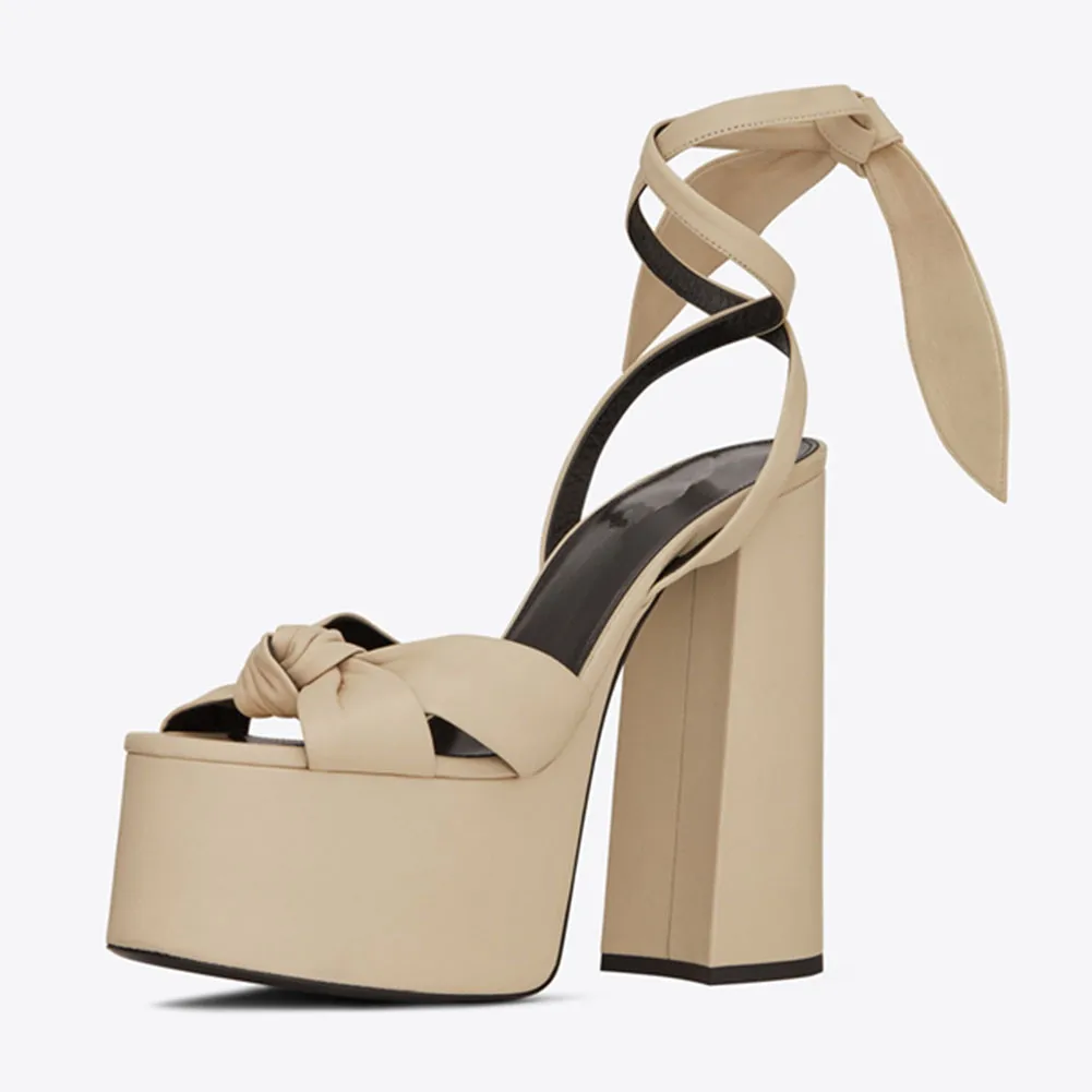 apricot DORATASIA/Новинка; большие размеры 34-43; женские босоножки на платформе и высоком каблуке; женские вечерние роскошные летние босоножки для подиума; - Цвет: apricot