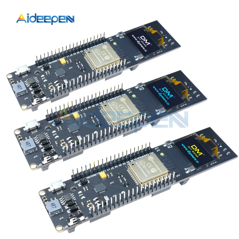 1 шт. ESP32 0,96 дюймовый oled-дисплей цифровой беспроводной Wifi Bluetooth макетная плата 18650 модуль зарядки литиевой батареи ESP-32