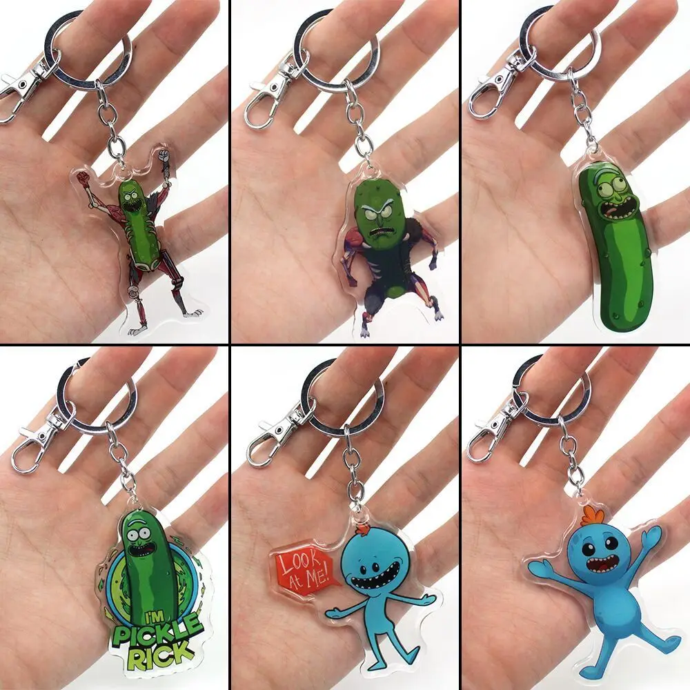 OHCOMICS Горячая Аниме мультфильм Рик и Мори Пикл MEESEEKS брелок акриловые брелоки