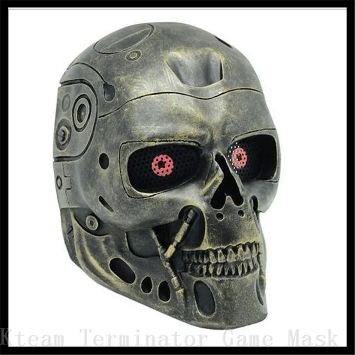 Halloween Party Cosplay Skull Mask The Horror Movie Terminator Theme Full Face Fiberglass Resin Masks Gold Silver Free Shipping | Дом и сад