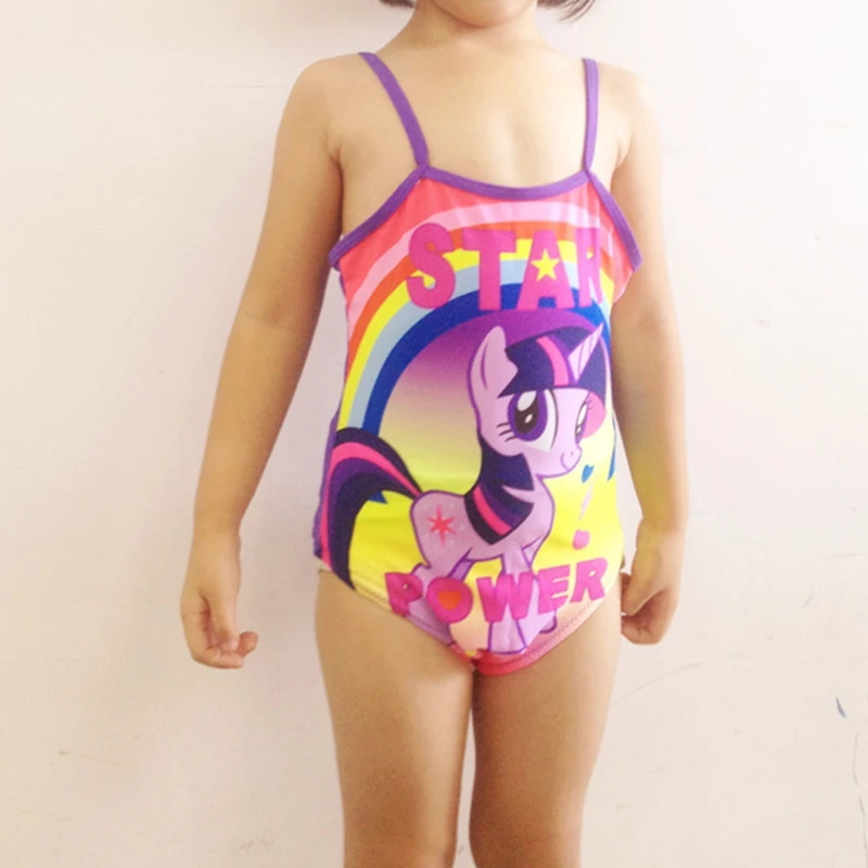 Rosakini 2017 My Little Pony Одна деталь купальники детские Монокини Обувь для девочек