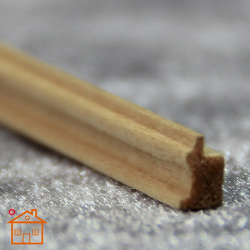 Dollhouse molding basswood dollhouse mini trim Waist wood line 1/12 scale L60*0.5cm #B005 | Игрушки и хобби
