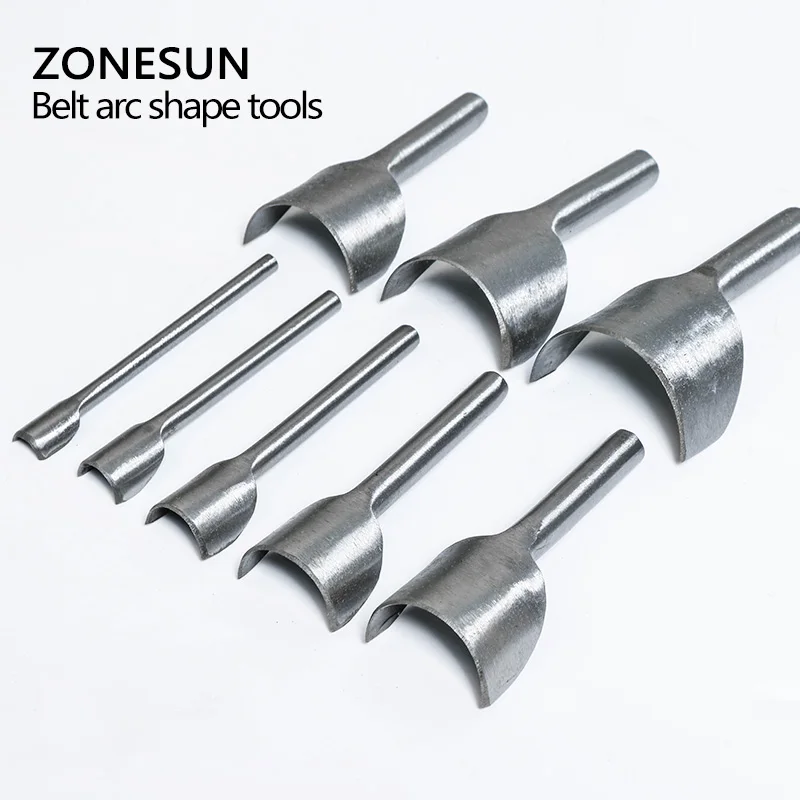 ZONESUN DIY 8 шт 10-40 мм кожаный полукруглый режущий инструмент набор для кожаного