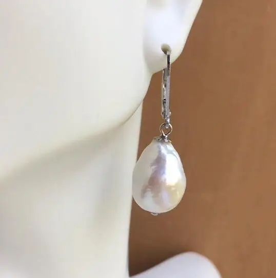 

Hot sale new Style Baroque Pearl Big Pearl Earrings,S925 Level Back Earrings