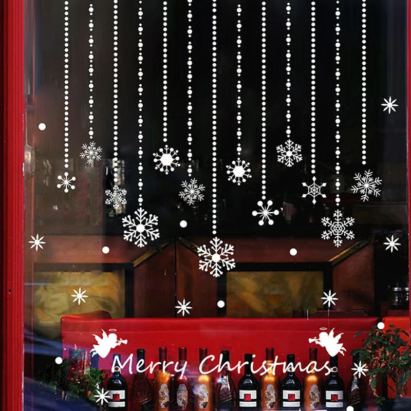 Оптовая продажа Большой Настенный стикер для окон Дед Мороз Рождественская елка