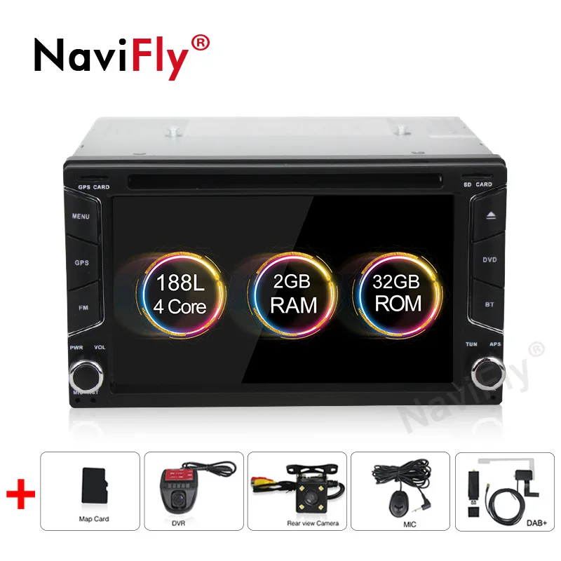 NaviFly 2Din универсальный Android 8 1 Автомобильный GPS RDS Cassete для Nissan Toyota Peugeot KIA
