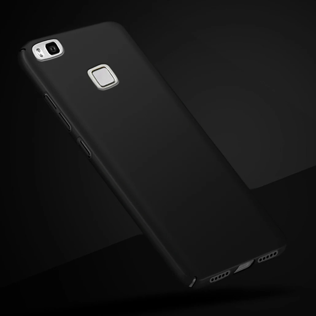 Для huawei P9 lite чехол Роскошный huawei P9 lite чехол для телефона s для huawei P 9 lite P9lite задняя крышка Жесткий пластиковый Чехол-бампер - Цвет: Black