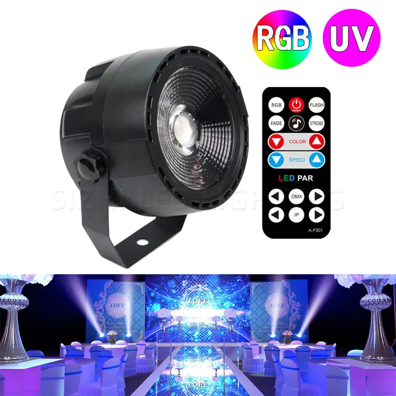 Светодиодный сценический светильник 10 шт. 12 Вт RGB УФ-фиолетовый DMX эффект Паровая