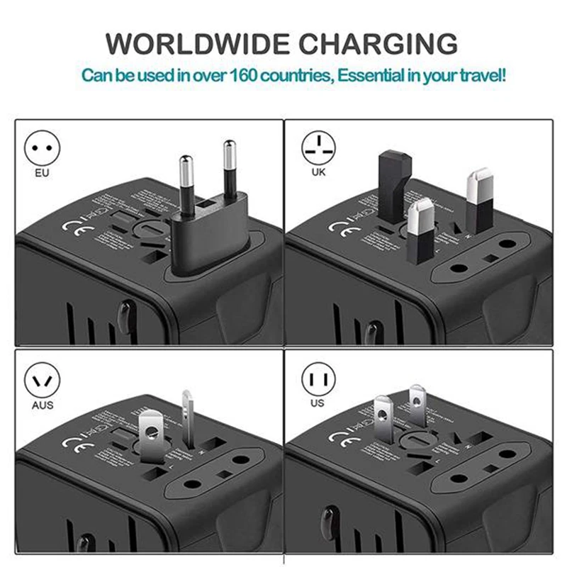 Универсальный адаптер питания для путешествий зарядное устройство мобильных