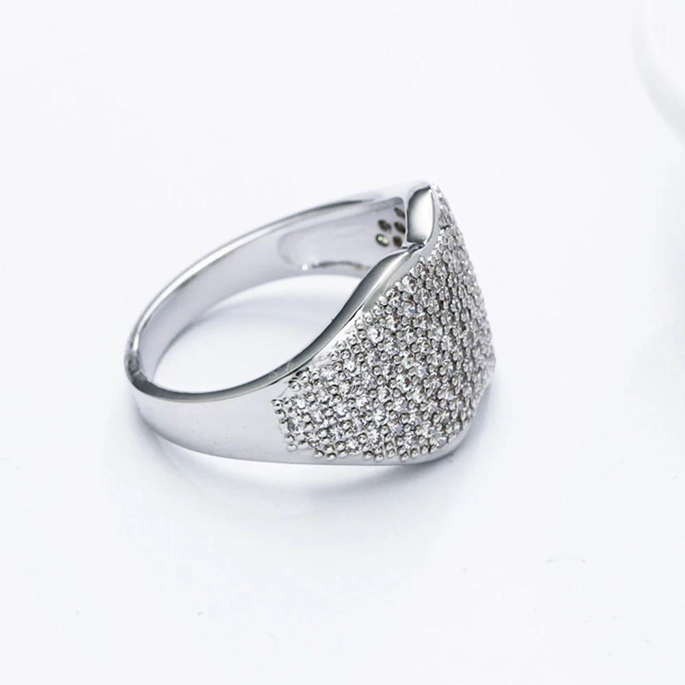 Новинка 2021 элегантные серебряные кольца для женщин с яркими камнями модные