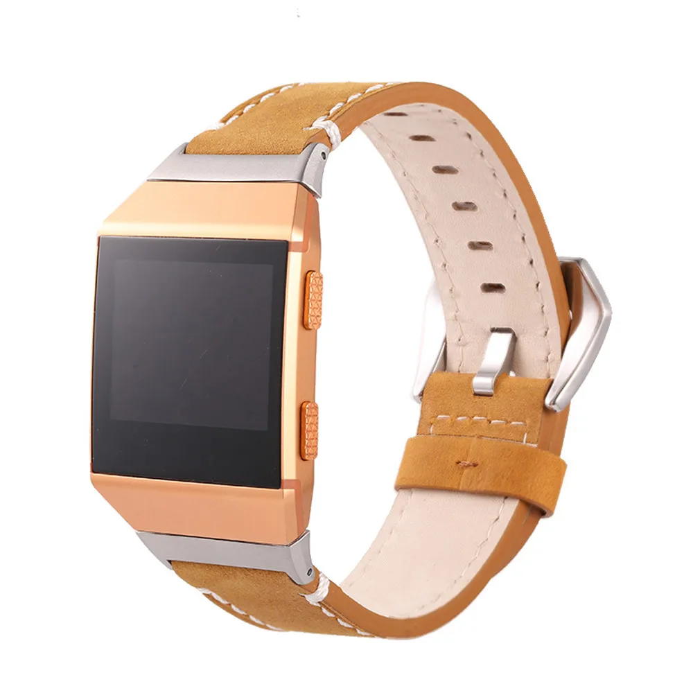 LANDFOX новый роскошный кожаный ремешок браслет часы для Fitbit Ionic Высокое качество
