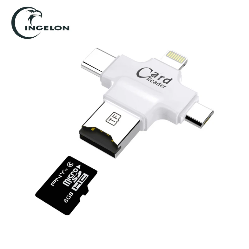 Картридер 3 в 1 Type c/Micro USB/USB 2 0 устройство для чтения карт памяти Micro SD считыватель