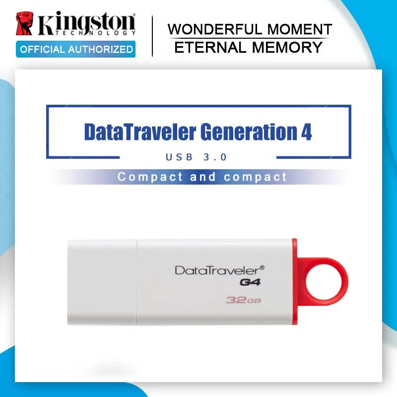 

Kingston DataTraveler G4 USB Flash Drives USB 3.0 8GB 16GB 32GB 64GB 128GB Plastic Pratical Cap Pen Drives Memory Flash U Disk