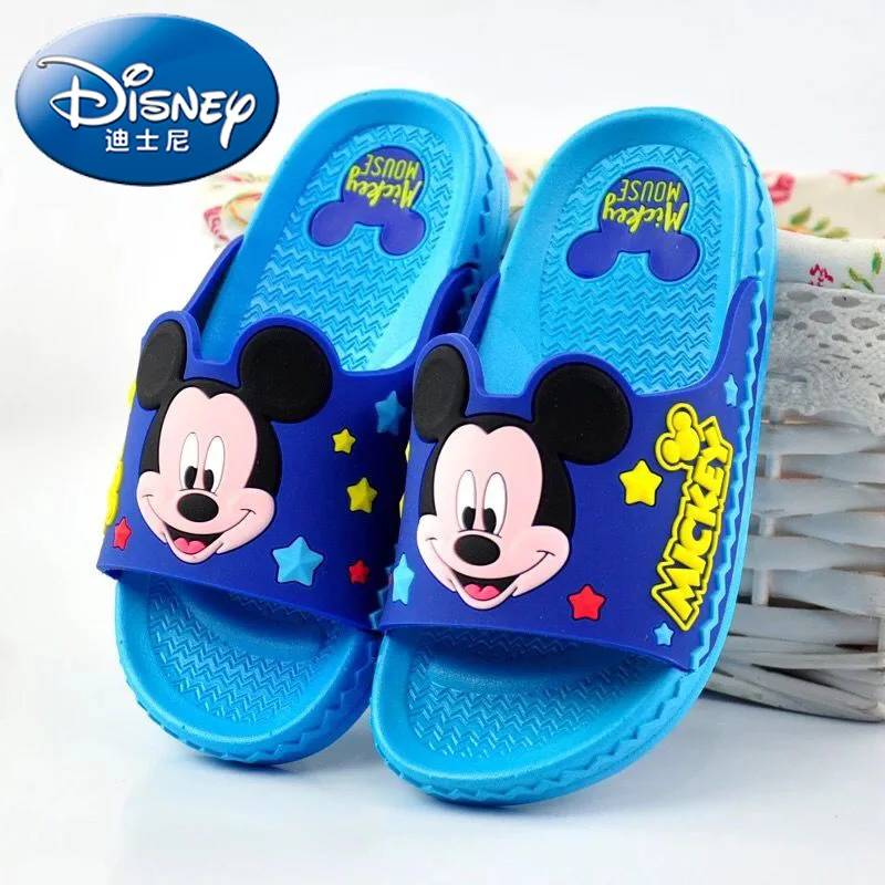 Обувь disney; шлепанцы; Новинка года; детские тапочки с Микки Маусом; домашние тапочки для мальчиков и девочек с мягкой нескользящей подошвой; детские сандалии