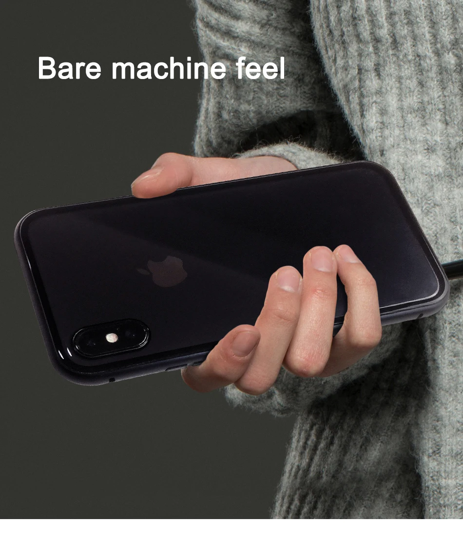 Caseier магнитной адсорбции чехол для iPhone X XS MAX XR задняя Стекло принципиально для iPhone X, 8, 7, 6s 6 Plus чехол Capinha Couque