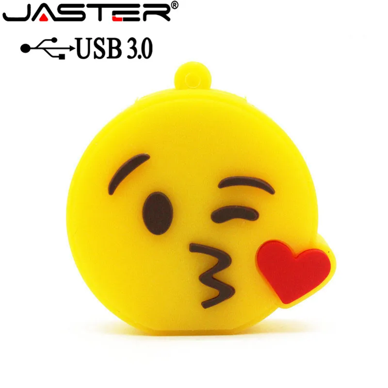 JASTER мультфильм горячий Usb 3,0 высокоскоростной мультфильм смайлик пакет USB флэш-накопитель 64 ГБ 32 ГБ 16 ГБ 8 ГБ 4 ГБ флеш-накопитель фактическая емкость