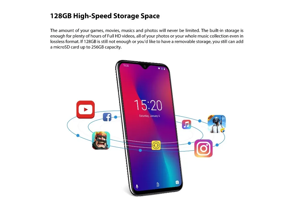 UMIDIGI One Max Global Vertion 4 Гб 128 ГБ 6," полноэкранный смартфон с функцией распознавания лица 4150 мАч NFC и беспроводной зарядкой