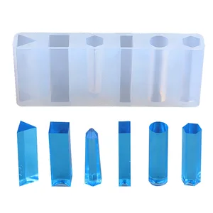 Эпоксидный материал для подвески DIY, Хрустальная эпоксидная форма, шестиугольная круглая треугольная квадратная кристаллическая эпоксидная форма