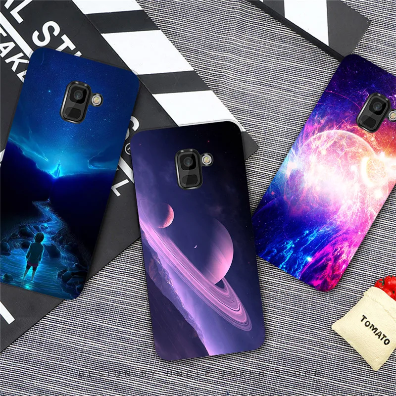 Мягкий ТПУ чехол для samsung Galaxy A8 космический силиконовый чехол для Galaxy A6 J4 J6 Plus J8 A7 A9 чехол для телефона s Coque capa