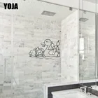 YOJA 18x27,5 см детская комната украшения милый утенок настенные наклейки для зеркала в ванной комнате наклейка G2-0270