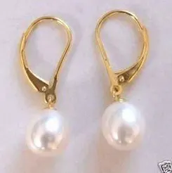 

yellow white natural pearl earring