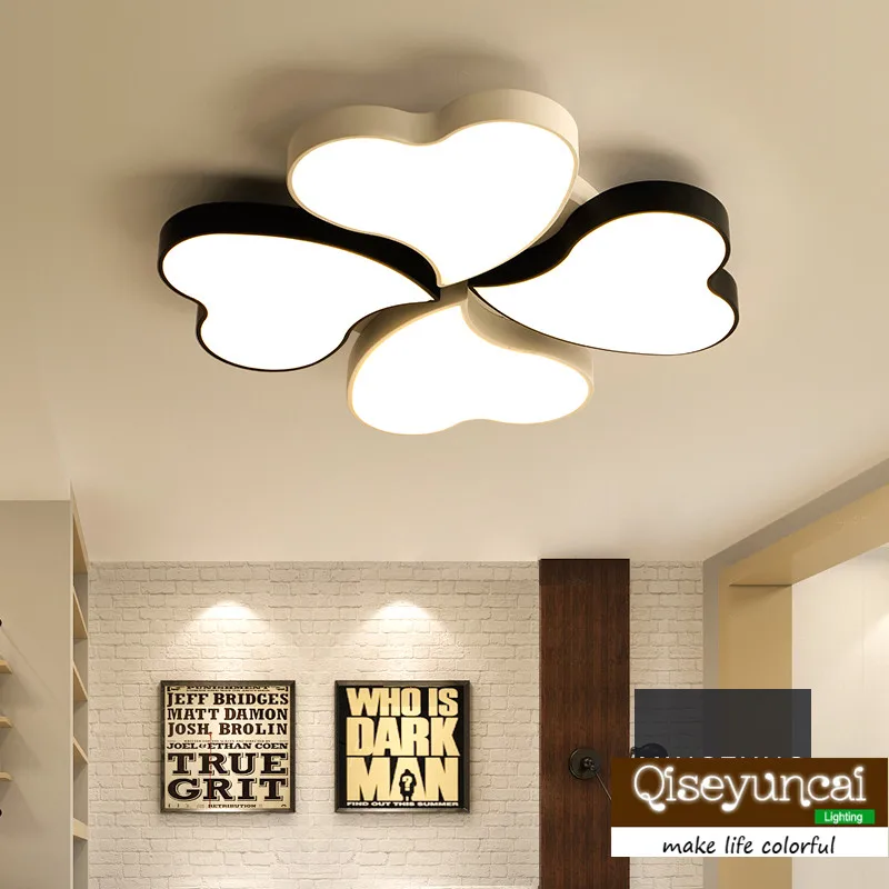 

Qiseyuncai Modern master bedroom heart-shaped warm led ceiling light simple creative personality small living room lighting