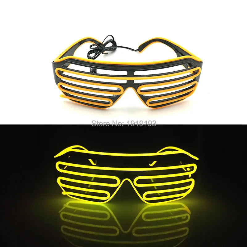 10 цветов на выбор мигающие неосветильник светодиодсветодиодный очки с затвором