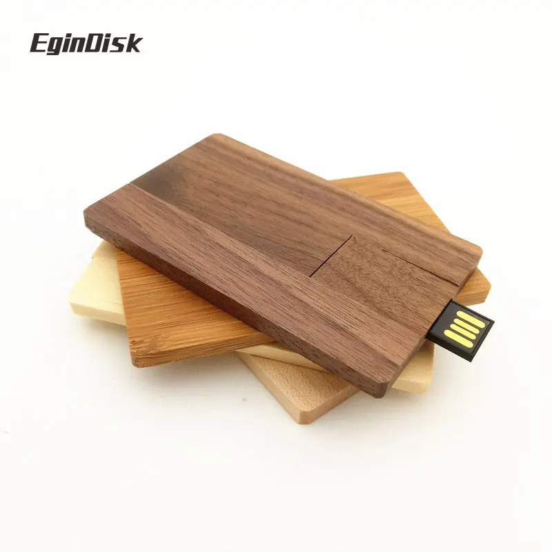 EginDisk деревянный кредитная карта Usb флеш-накопитель ручка с заказным логотипом