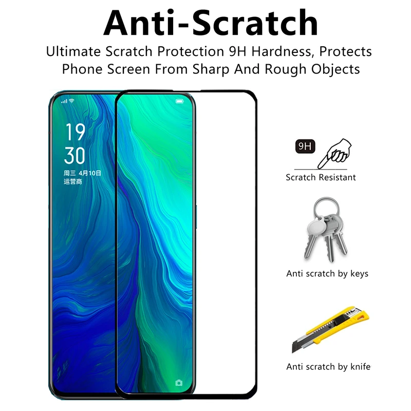 Полное покрытие из закаленного стекла для oppo A3S A5 reno 5G f5 youth Realme 2 F9 F11 pro F1S Защитное стекло для экрана CPH1803 oppo F11 F1