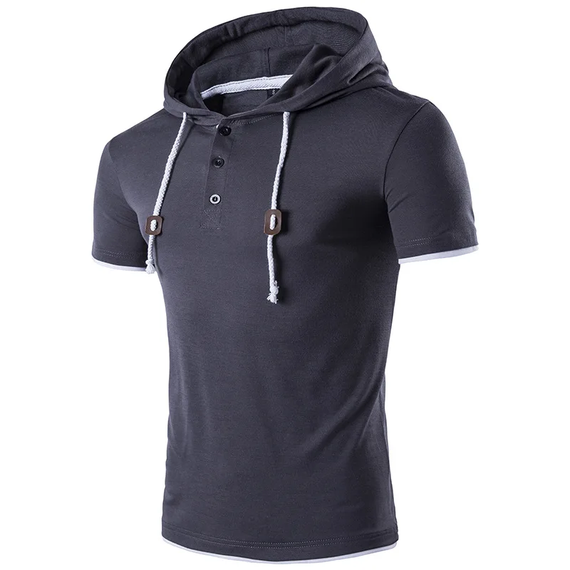 MarKyi 2017 модная мужская однотонная толстовка с кожаным кружевным капюшоном