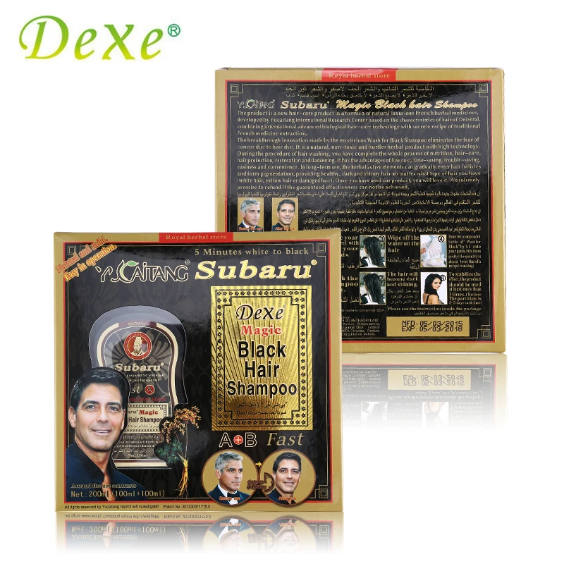 2 шт./лот Dexe шампунь для темных волос китайская травяная медицина не силиконовое