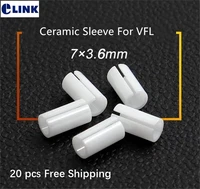 20pcs ceramic sleeve for vfl fiber optic testing accessory red light pen 7x3 6mm free shipping optical fibre ftth tester