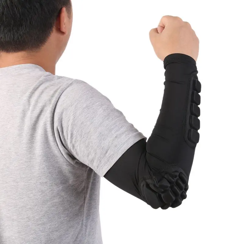 Gym Sports Arm Warmers Basketball Sleeves Honeycomb Anti-collision Non-slip Compression Elbow Pads Protector