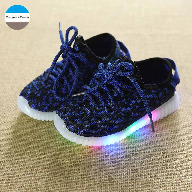 Модные Нескользящие Детские кроссовки с подсветкой для мальчиков и девочек 1-10
