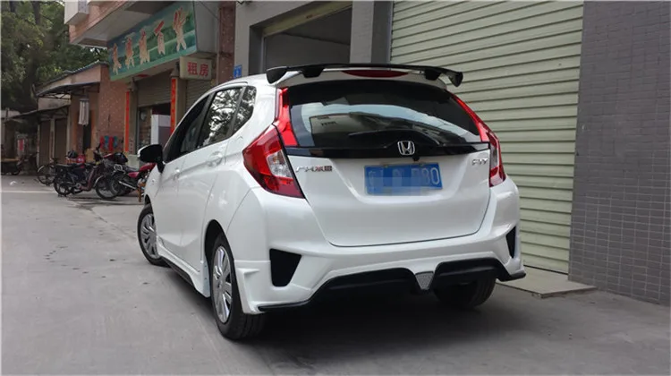 Для Honda fit/jazz спойлер Высокое качество ABS Материал заднее крыло праймер цвет задний спойлер для Honda Fit B спойлер