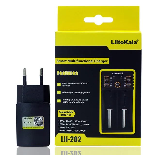 Зарядное устройство Liitokala Lii 402 100 18650 зарядное для аккумуляторов 1 2 в 3 7 85 В AA/AAA 26650