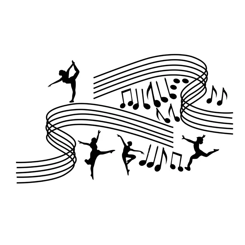 Персонал музыка танец обои водонепроницаемые съемные настенные наклейки для