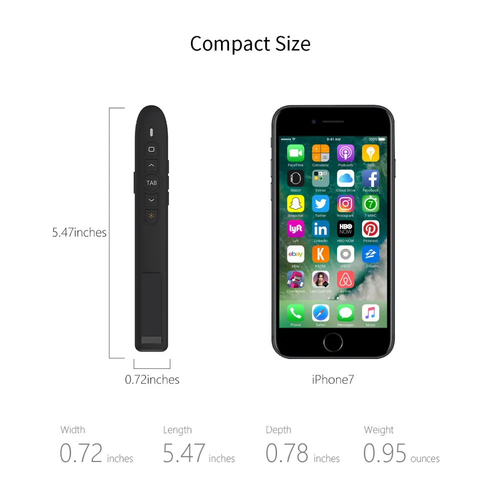 Salange Wireless Presenter RF 2.4GHz Powerpoint Presentation Remote Control PPT Clicker Laser Pen | Электроника
