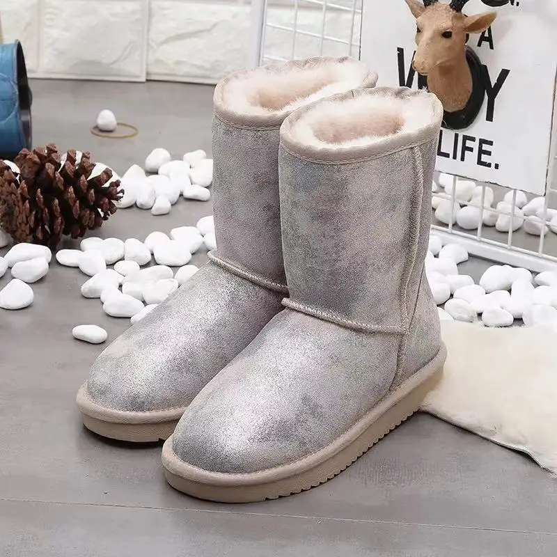 2018 г. хит продаж женские зимние сапоги из натуральной овечьей кожи 100% натуральный