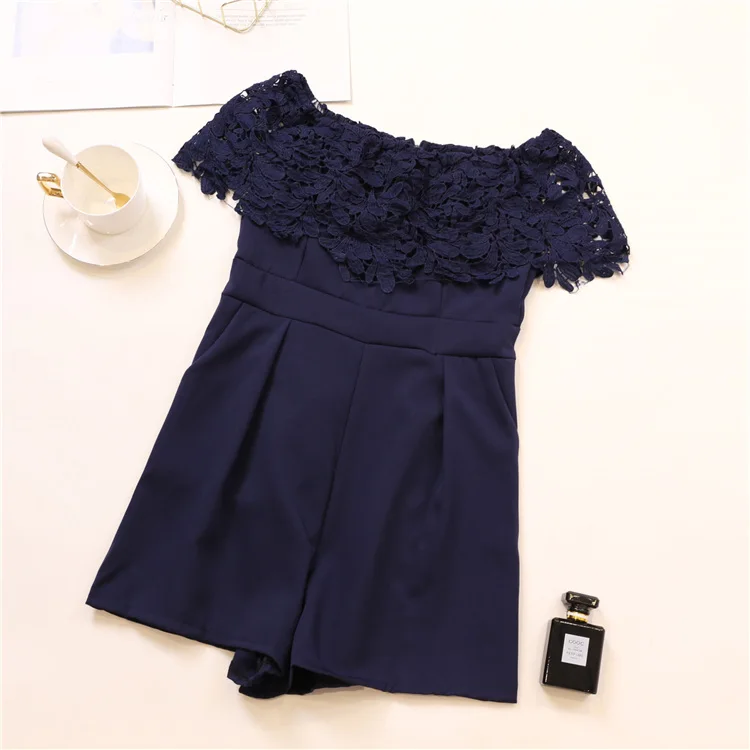 Летние комбинезоны для женщин тонкий сексуальный с открытыми плечами шорты