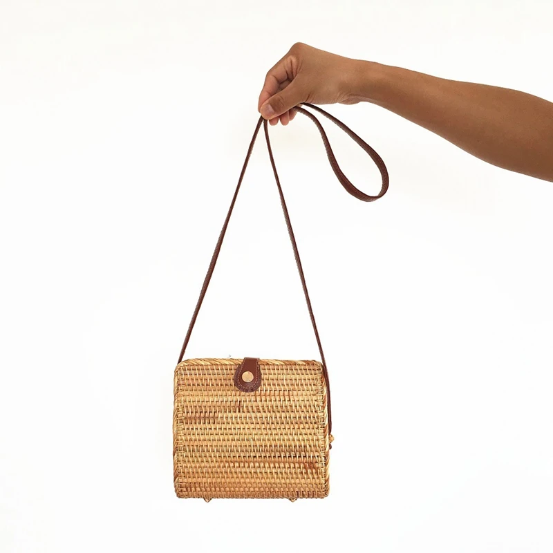 Модная ручная женская соломенная сумка женские маленькие сумки на плечо пляжная