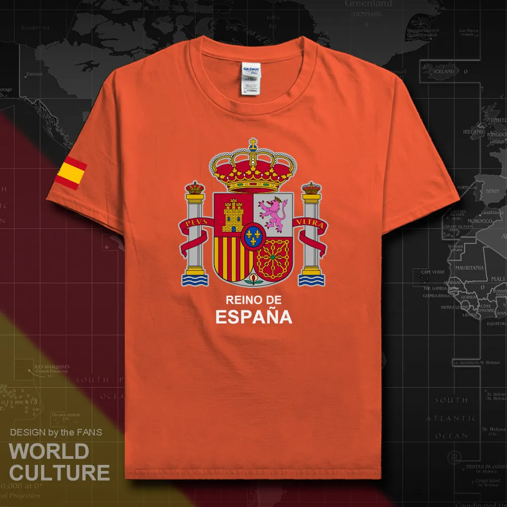 Футболка мужская с надписью Kingdom of Spain Espana 2018 хлопок|Мужские футболки| |