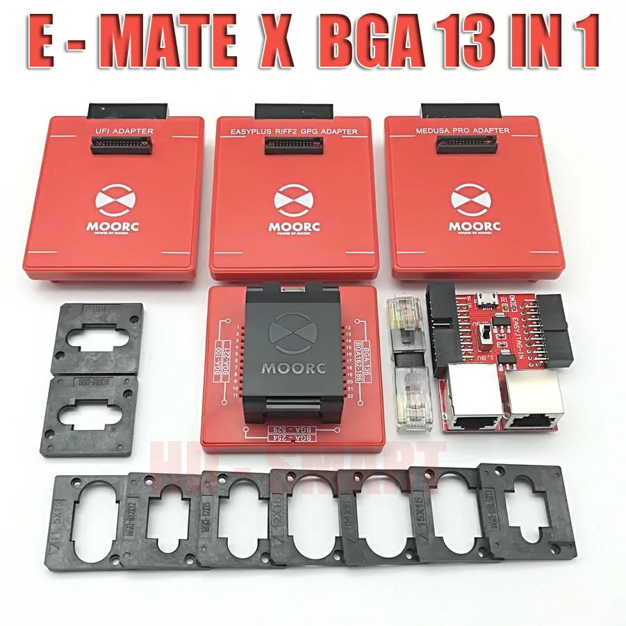 MOORC E-MATE X E MATE PRO коробка EMATE EMMC BGA 13 в 1 поддержка 100 136 168 153 169 162 186 221 529 254 легко jtag plus
